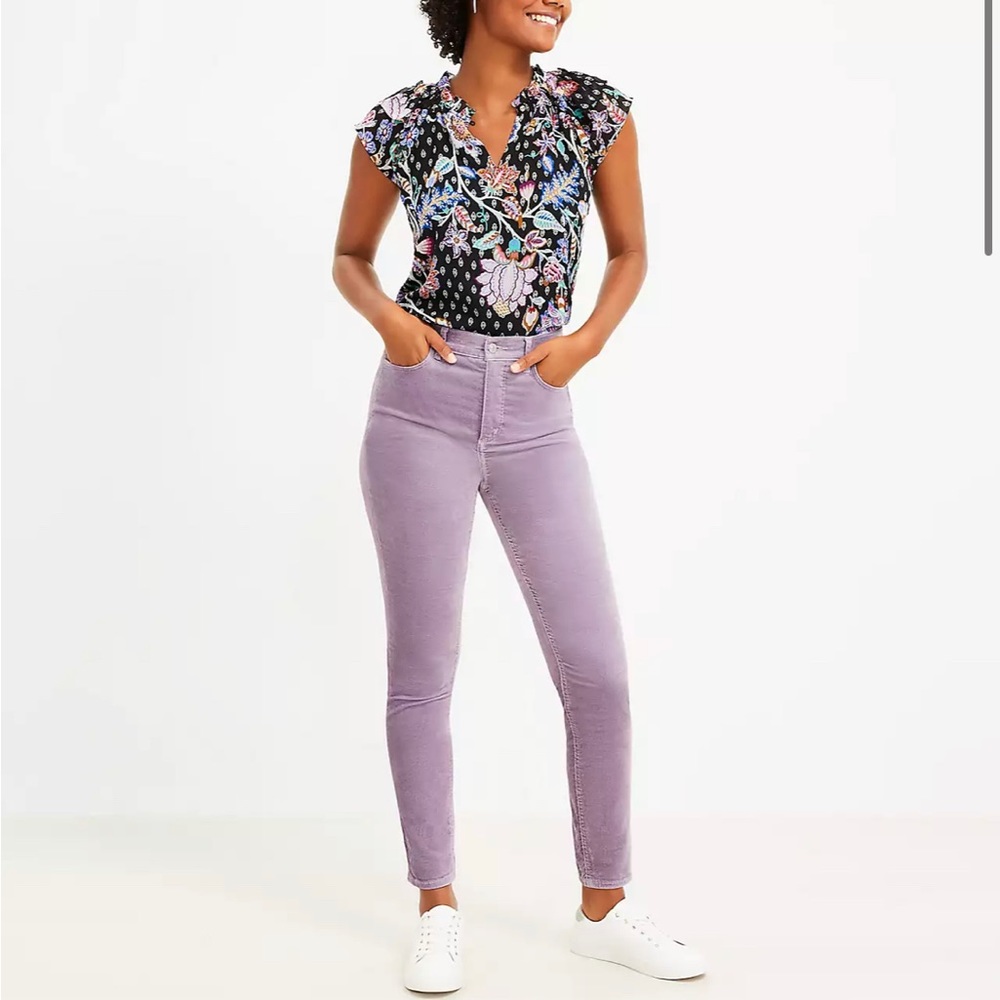 NWT The Loft Velvet Skinny Pants